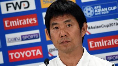 Japan's head coach Hajime Moriyasu attends the pre-match press conference ahead of the AFC Asian Cup final match against Qatar at the Zayed Sports City Stadium in Abu Dhabi. AFP