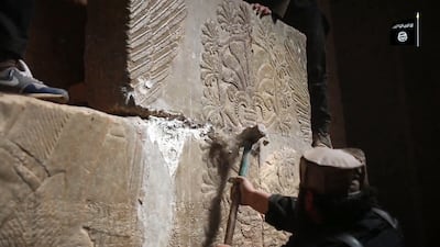 ISIS destroyed treasures in the ancient Assyrian city of Nimrud in northern Iraq. AFP