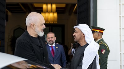 Sheikh Mohamed bids goodbye to Mr Rama after talks