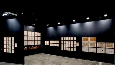 Solo show by Hajra Waheed in Experimenter Gallery's booth at Art Dubai, 2014. Courtesy Experimenter Gallery