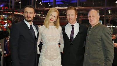 From left, James Franco, Nicole Kidman, Damian Lewis and Werner Herzog pose on the red carpet for the premiere of Queen of the Desert at the 2015 Berlinale Film Festival in Berlin. Axel Schmidt / AP Photo