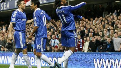 Chelsea striker Didier Drogba admitted an FA charge of violent conduct after he threw a missile into the crowd during a League Cup tie with Burnley in November 2008. Drogba scored and celebrated in front of the away end at Stamford Bridge and was the target of objects thrown on to the pitch. The striker then swore at the fans, picked up one of the objects, thought to be a coin, and hurled it back at the supporters. He was charged with violent conduct and banned for three games. AFP
