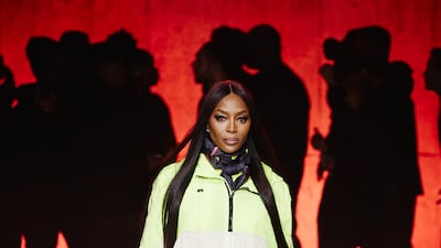 Naomi Campbell walks the runway at the Tommynow spring 2020 show on February 16, 2020. Getty Images