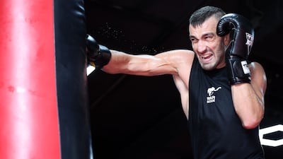 Emirati fighter Mohammad Yahya trains at TKMMAFIT Gym in Dubai as he prepares for his upcoming fight at PFL: Pride of Arabia on May 24, 2026. All photos Chris Whiteoak / The National