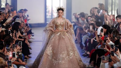 Elie Saab Fall-Winter 2019/2020 Haute Couture collection. AFP