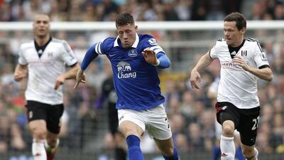Ross Barkley was hurt on Saturday in Everton's win over Fulham. Adrian Dennis / AFP / March 30, 2014