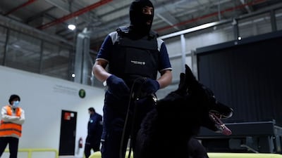 Saudi customs officials are training world class K9 units. Photo: Zakat, Tax and Customs Authority