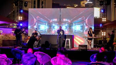 Emirati singer Hamdan Al Abri performs at Breakout DXB Festival. Courtesy Hyku D Photography