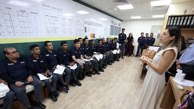 Staff at the Westin Hotel, Dubai, are taught about the recycling scheme