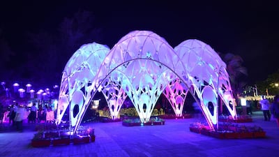 A giant interactive lantern, representing coral, which changed colour when touched. Courtesy Taiwan Tourism