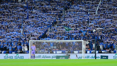 Al Hilal fans at the King Abdullah Sports City Stadium in Jeddah. Reuters