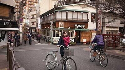 Danielle Demetriou in Nakameguro, an area south of Shibuya filled with cafes and vintage stores.