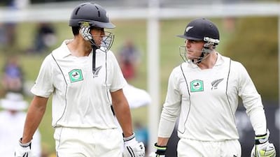 Former New Zealand captain Ross Taylor (l) and the man who replaced him, Brendon McCullum.