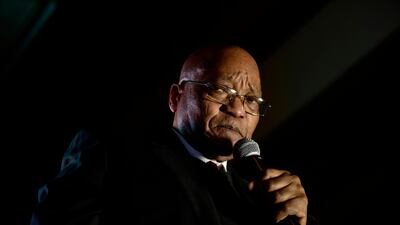 South African President Jacob Zuma after surviving a motion of no confidence. The president's relations with the Gupta family has come under suspicion. Pieter Bauermeister / AFP