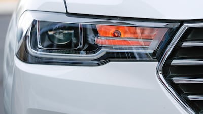 There is more than a hint of the GMC Acadia about the front of the compact SUV. Victor Besa / The National