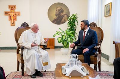 Pope Francis received the letter from Sheikh Abdullah bin Zayed on behalf of Sheikh Mohamed bin Zayed, Crown Prince of Abu Dhabi and Deputy Supreme Commander of the UAE Armed Forces. MOFAIC