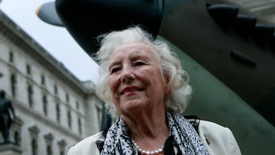 Dame Vera Lynn attends a ceremony to mark the 70th anniversary of the Battle of Britain. in central London on August 20, 2010. AP