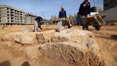 The site was discovered in January during preparations for an Egyptian-funded housing project. AFP