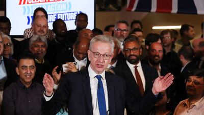 Mr Gove at the National Army Museum. Getty Images