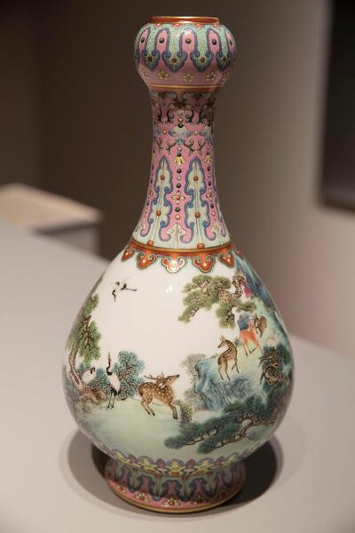 An 18th-century Chinese vase was forgotten for decades in a shoe box in a French attic. AFP