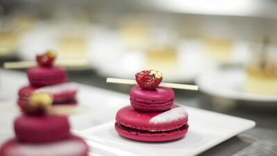 Raspberry and lychee 'Religieuse' macaroon. Mona Al Marzooqi / The National