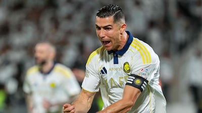 Captain Cristiano Ronaldo scored the third of Al Nassr's four goals against Al Shabab. AFP