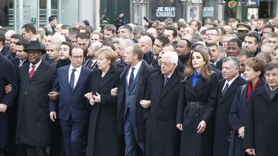World leaders converged on Paris in a rally of defiance and sorrow. (AP Photo/Michel Euler)