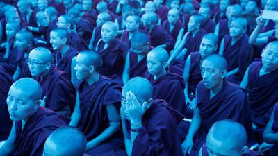 Tibetan monks take part Dalai Lama birthday celebrations in Kathmandu, Nepal. Navesh Chitrakar / Reuters