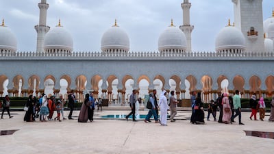 Before iftar at the Sheikh Zayed Grand Mosque in Abu Dhabi. Victor Besa / The National
