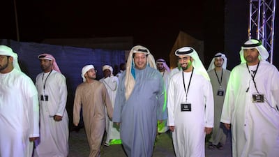 Sheikh Saeed bin Tahnoon with Sultan Al Mutawa Al Dhaheri at opening night.