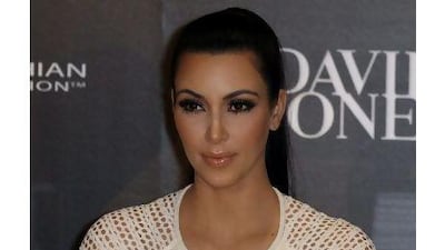 While Kim Kardashian hosted a press event in Hollywood, one onlooker pelted the celebrity with cooking flour.