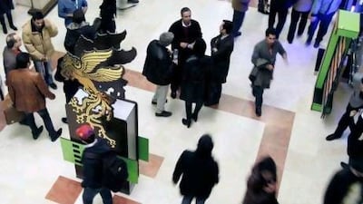 Cinema enthusiasts filled the show spaces at the 30th Fajr Film Festival in Tehran's Milad Tower.