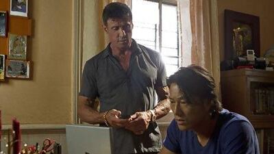 Sylvester Stallone's age is the subject of many of the best lines in Bullet to the Head. Frank Masi / AP Photo