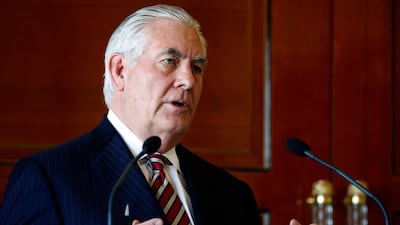 The US Secretary of State Rex Tillerson discusses President Donald Trump's decision to meet North Korea's leader at a news conference in Djibouti on March 9, 2018. Jonathan Ernst via AP