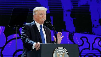 US president Donald Trump speaks during the Asia-Pacific Economic Cooperation CEO Summit in Danang, Vietnam on November 10, 2017. SeongJoon Cho / Bloomberg