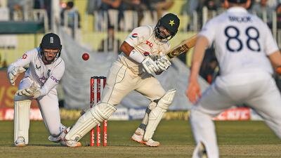 Pakistan's Imam-ul-Haq scored an unbeaten 90 on the second day of the first Test against England in Rawalpindi. AFP