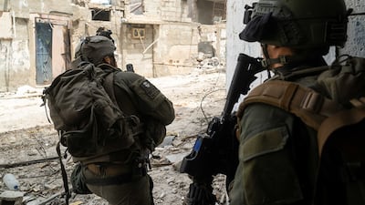 Israeli soldiers in southern Gaza. Rafah residents have reported intense artillery shelling and gunfire. AFP