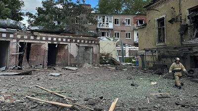 Russian authorities said people were injured by shrapnel and broken glass in the blast. AFP