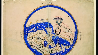 Muslim geographer al-Sharif al-Idrīsī’s world map, one of the greatest works of medieval map-making, draws on Islamic cosmology and geography. This circular world map, showing south at the top, was published in 1154 in Al Idrisi’s book, the Nuzhat al-mushtāq. Image credit: Bodleian Libraries, University of Oxford