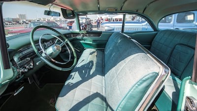 The interior of a 1955 Cadillac DeVille 1955 owned by Husain Alhosani. Leslie Pableo for The National