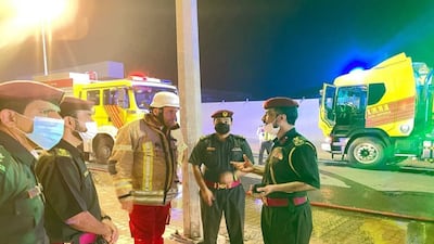 Mohammed Abdullah Al Zaabi, director of the Ras Al Khaimah Civil Defence, said the department was informed about the blaze at 7.30pm on Monday.