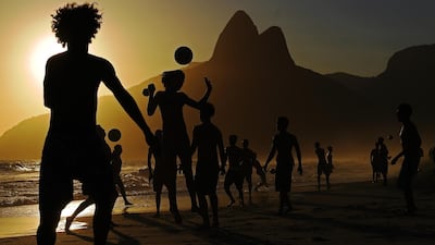 17. Youngsters play football at Ipanema beach in Rio de Janeiro, Brazil. AFP