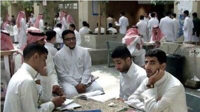 Saudi students at King Saud University in Riyadh. The kingdom faces a 33 per cent rise in its working-age population.