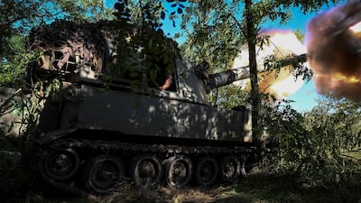 Ukrainian servicemen fire a M109 self-propelled howitzer towards Russian troops in the Donetsk region. Reuters