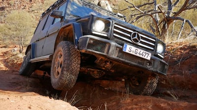 The latest Mercedes-Benz G-Class in the Simpson Desert, Australia. Alex Rae