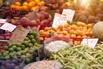 The market on Piazza delle Vettovaglie offers fresh produce Getty