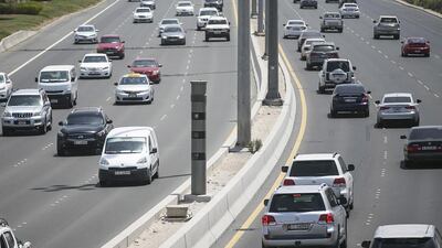 Tailgating was one of the main causes of traffic accidents between January and April, with 5,150 fines issued on Abu Dhabi roads. Mona Al Marzooqi / The National