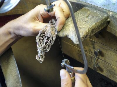 The Winter Leaves necklace took two and a half years to make and has 240 carats of diamonds