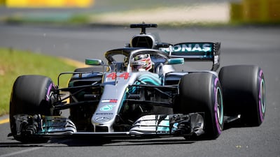 Lewis Hamilton was quickest in Australian GP practice. Joe Castro / EPA