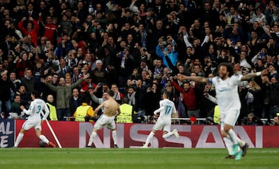 Real Madrid will hope for more scenes of joy when they face Bayern Munich. Paul Hanna / Reuters